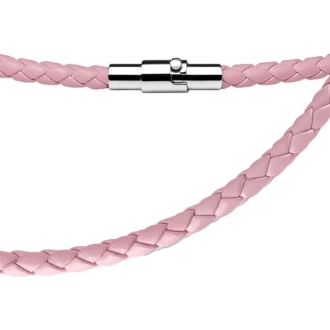 Kette geflochten dünn pink