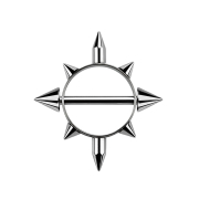 Scudo rotondo in argento con coni