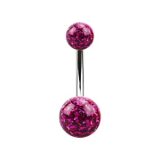 Banane argentée avec deux boules de cristal...