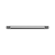 Micro barbell bar silver