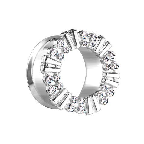 Flared Tunnel Frontkante verziert mit Kristall