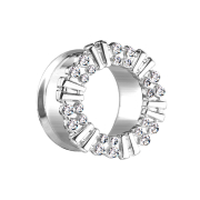 Flared tunnel front edge decorated with crystal