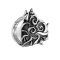 Flesh plug antique silver devils heart