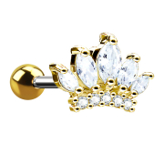 Micro Barbell 14k vergoldet Diadem
