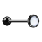 Micro Barbell black with epoxy stone white