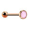 Micro Barbell rosegold mit Epoxidstein pink