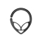Micro piercing ring black Alien