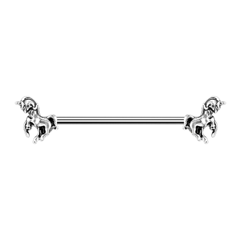 Barbell silber Einhorn