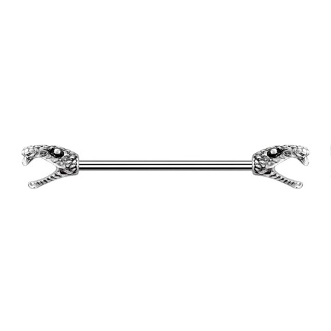 Barbell argent serpent argent