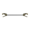 Barbell silver snake gold-plated