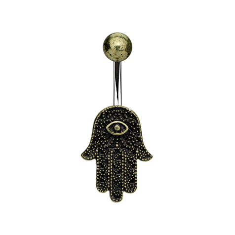 Banane argent Hamsa vieil or