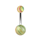 Banana silver with two balls green electrically coated