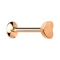 Micro UFO labret filo interno oro rosa con cuore