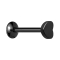 Micro UFO labret filo interno nero con cuore