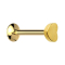 Micro UFO Labret filo interno placcato oro con cuore