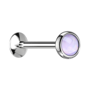 Micro UFO Labret femelle argenté avec pierre...