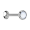 Micro UFO Labret internal thread silver with epoxy stone white