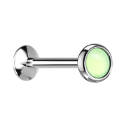 Micro UFO Labret femelle argenté avec pierre...