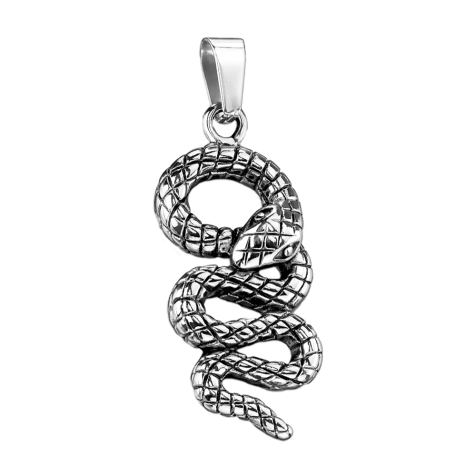 Pendentif argent serpent