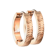 Ohrring zum Klappen rosegold gerillt