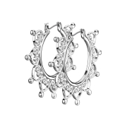 Boucles doreilles argent cœur filigrane