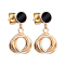 Earring rose gold pendant intertwined circles