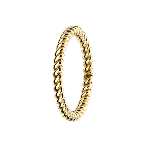 Bague dorée tressée
