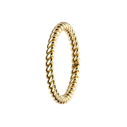 Ring vergoldet geflochten