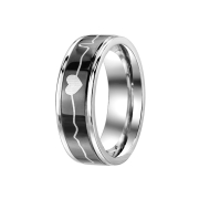 Ring silber mit Herzschlag