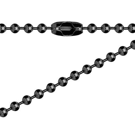 Chaîne avec boules noire