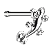 Nasenstecker gerade silber Echse