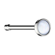 Clou nasal droit argenté avec pierre époxy...