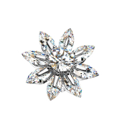 Dermal Anchor argenté grande fleur de cristal