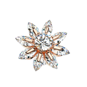 Dermal Anchor rosegold grosse Kristallblume