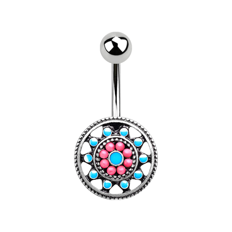 Banane argent Tribal soleil aztèque