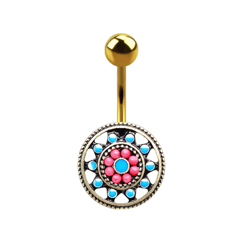 Banane dorée soleil tribal aztèque