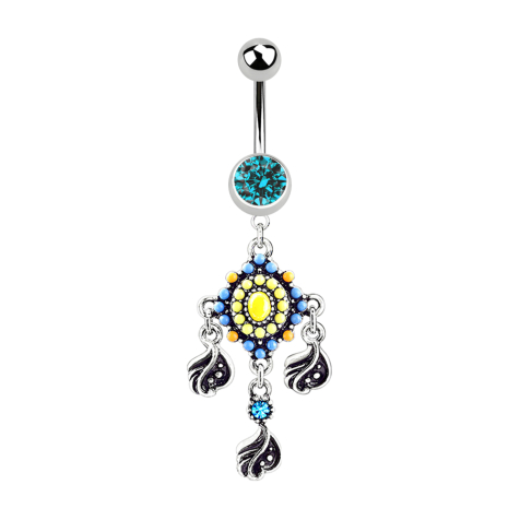 Banana silver with tribal pendant