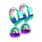 Folding earring colored pendant ball