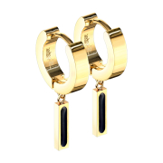 Ohrring zum Klappen vergoldet Anhänger Balken