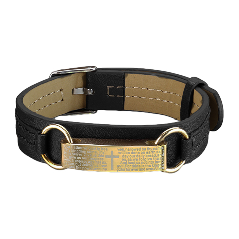 Kunstlederarmband schwarz Balken vergoldet