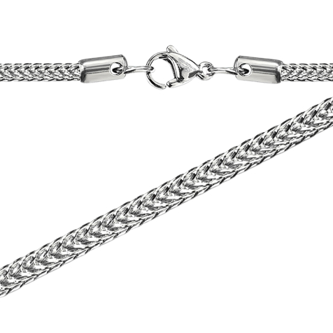 Kette Quadratische Weizenkette silber