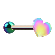 Micro Barbell coloré avec boule et cœur
