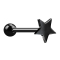 Micro barbell black with ball and star