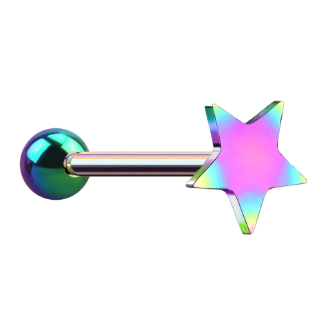 Micro Barbell farbig mit Kugel und Stern