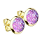 Ohrstecker vergoldet mit Druse Stein violett
