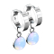 Boucles doreilles à clapet argent pendentif pierre opalite