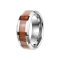 Ring silver with wooden strip