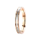 Ring rose gold mother-of-pearl stripes