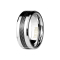 Ring silber mit Carbonstreifen