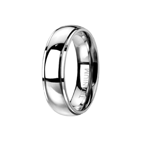 Ring silber Kuppel abgesetzt